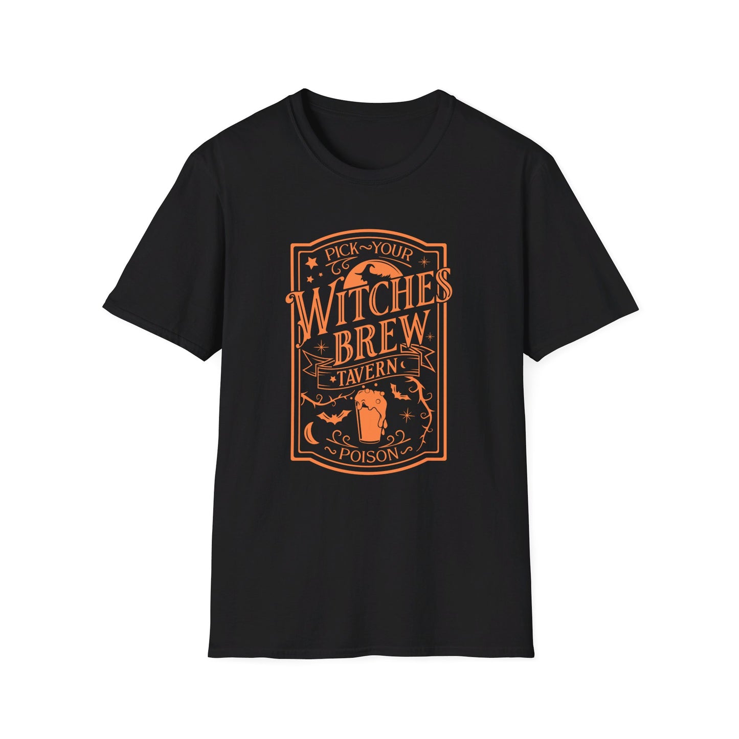 Halloween - Pick Your Poison - Witches Brew Tavern - Unisex Softstyle T-Shirt