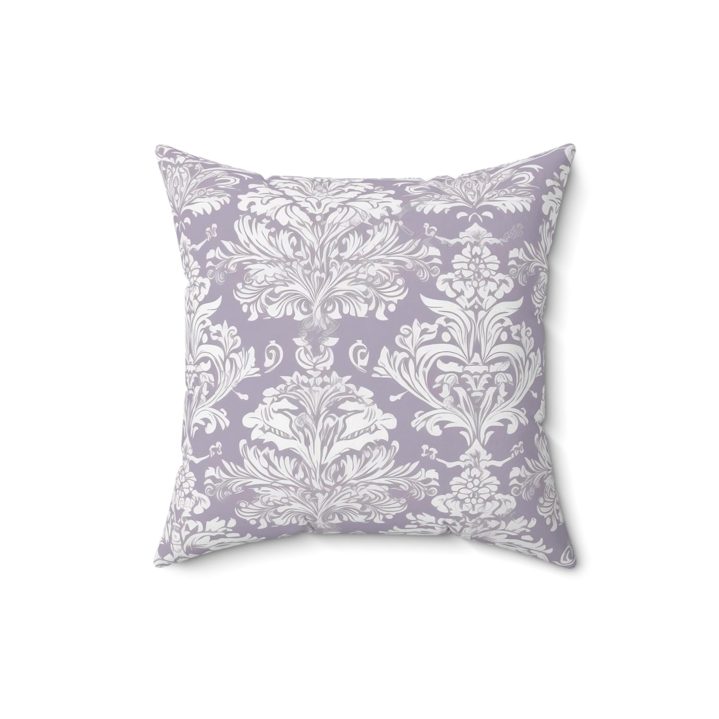 Purple Damask 12 - Beautiful, Shabby Chic, Boho, Fun - Faux Suede Square Pillow