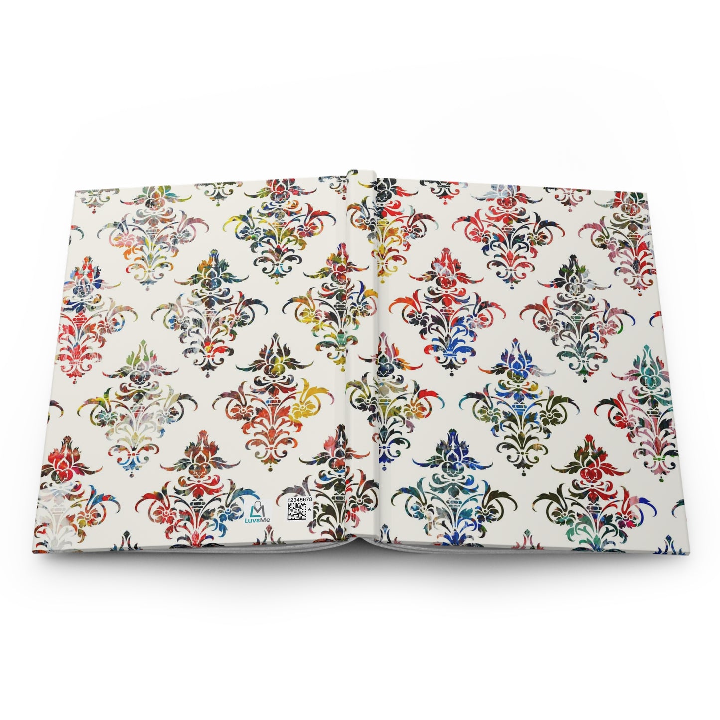 Multicolor Damask 7 - Hardcover Lined Journal Matte