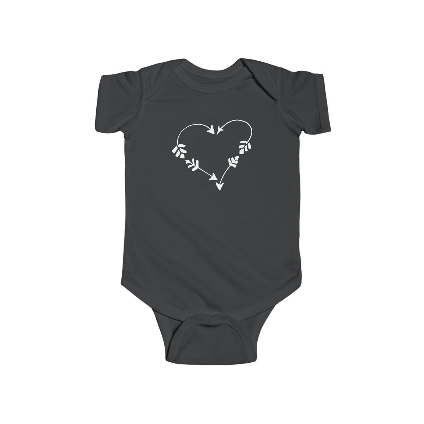 White Arrow Hearts - Infant Fine Jersey Bodysuit