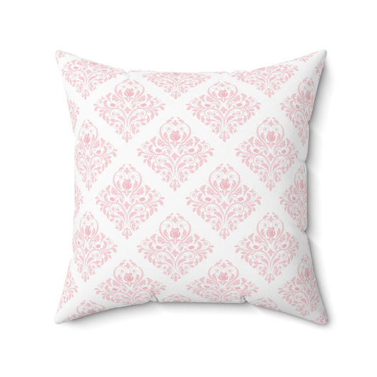 Pink Paris Pattern 10 - Faux Suede Square Pillow