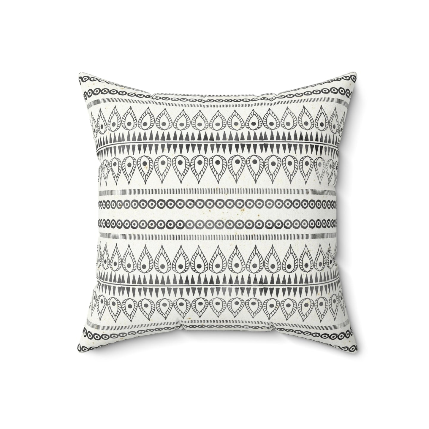 Black and White Pattern 7 - Faux Suede Square Pillow