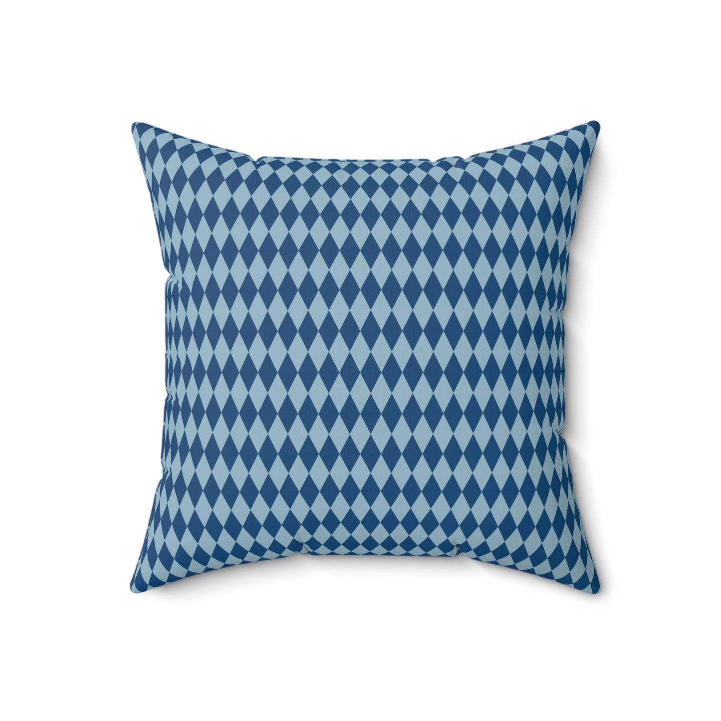 Blue and Gold Paris Pattern 16 - Faux Suede Square Pillow