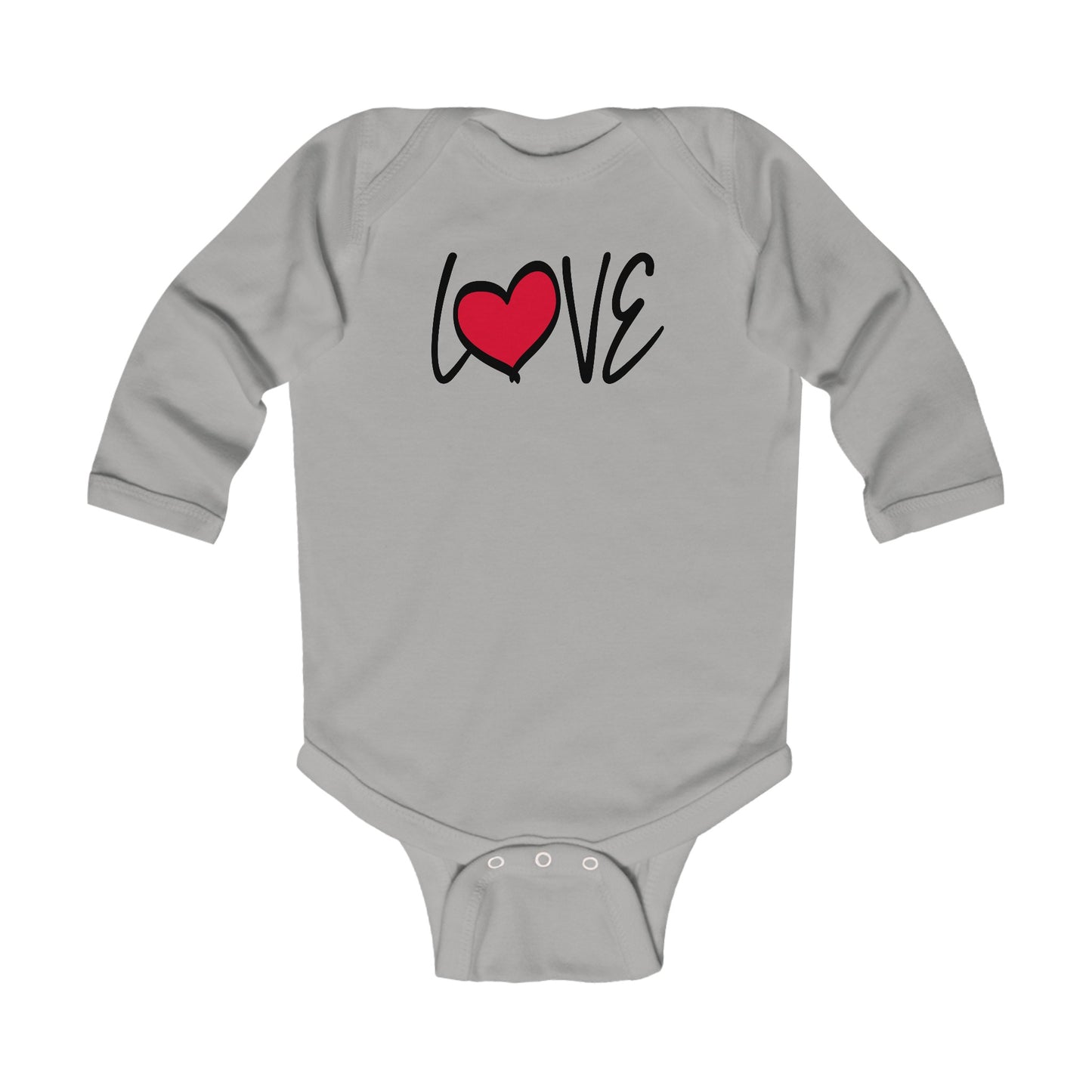 LOVE filled Heart - Infant Long Sleeve Bodysuit