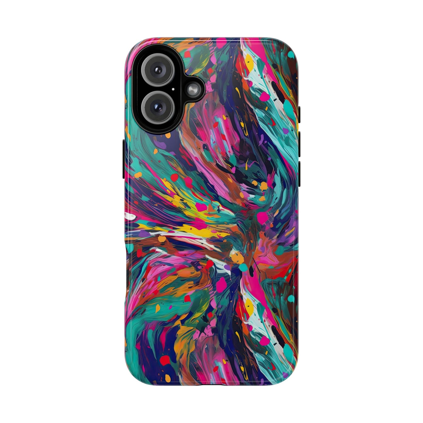 iPhone 16 and iPhone 15 Series - Abstract Acrylic Splatter - Tough Phone Cases