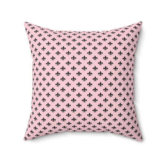 Pink Paris Pattern 14 - Faux Suede Square Pillow