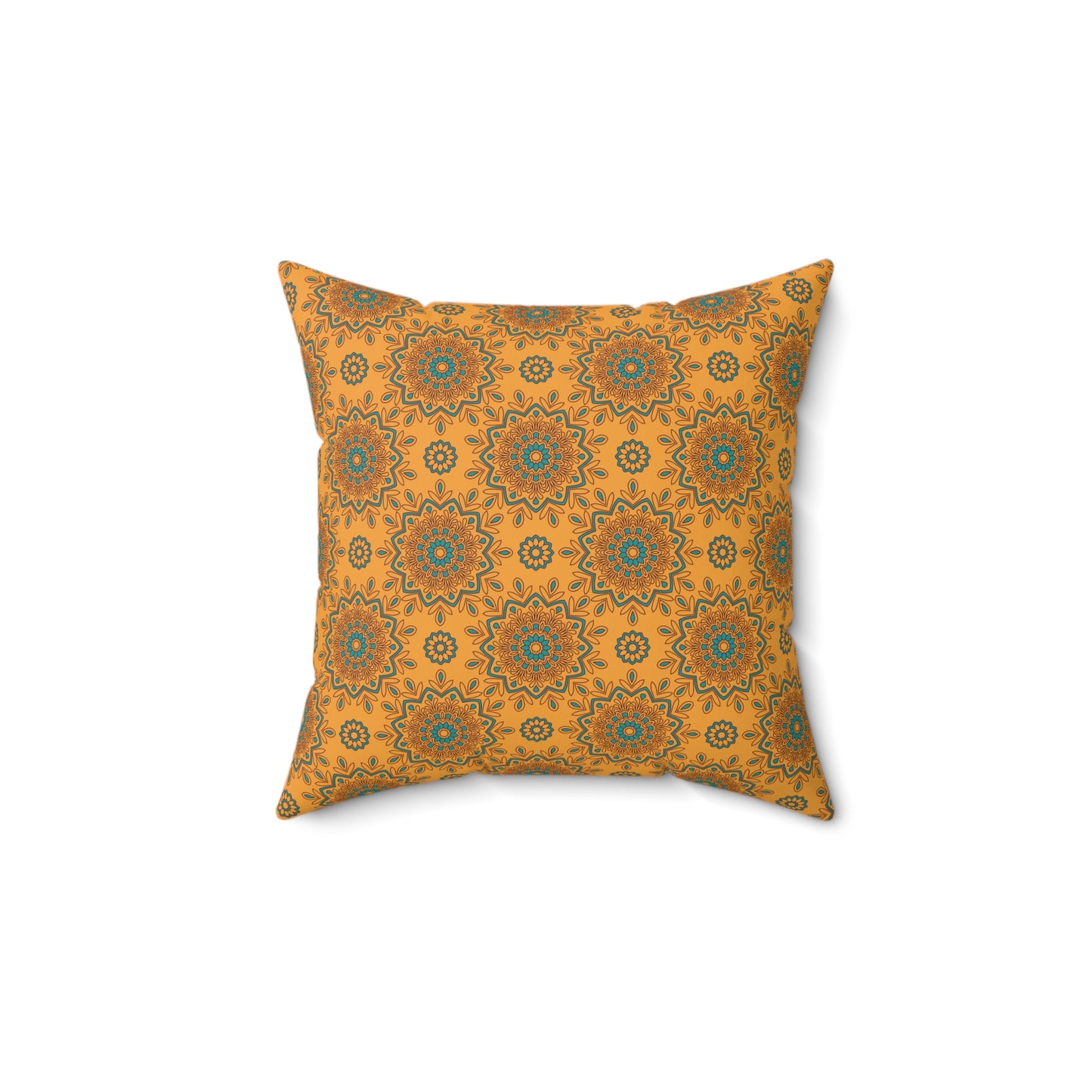 Boho Mandala Pattern 1 - Faux Suede Square Pillow