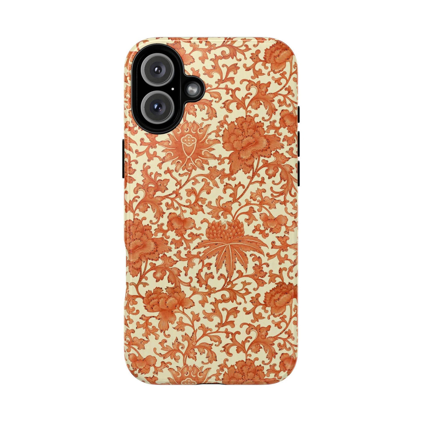 iPhone 16 and iPhone 15 Series - Orange Flowers - Tough Phone Cases