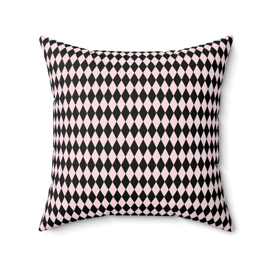 Pink Paris Pattern 17 - Faux Suede Square Pillow