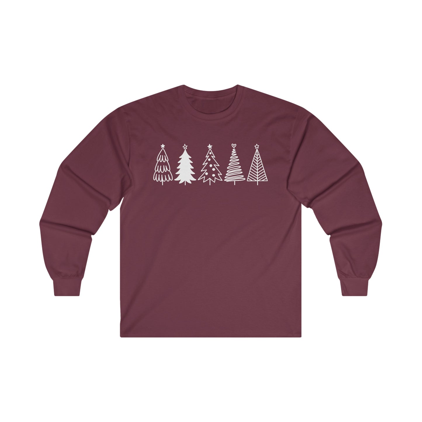 Christmas Trees - Hand Drawn - Ultra Cotton Long Sleeve Tee