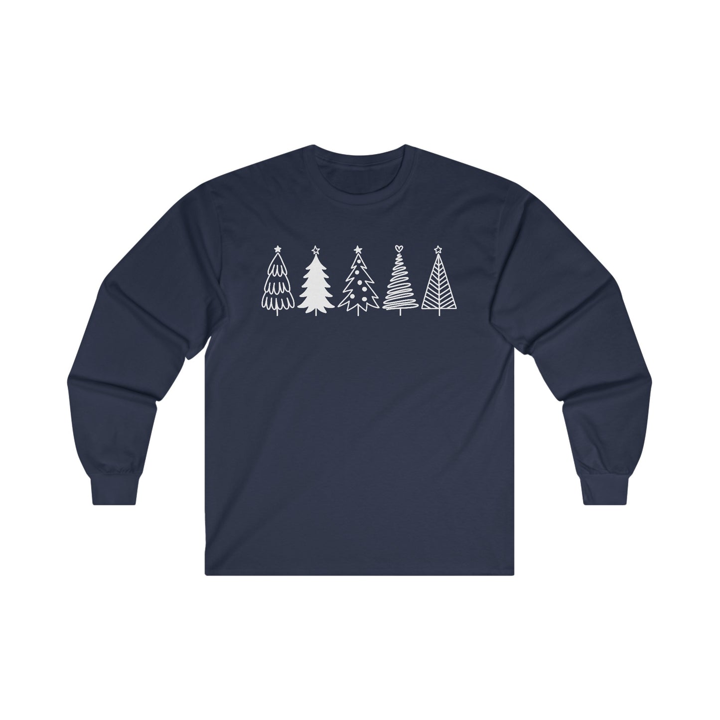 Christmas Trees - Hand Drawn - Ultra Cotton Long Sleeve Tee