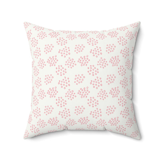 Pink Boho Pattern 11 - Faux Suede Square Pillow