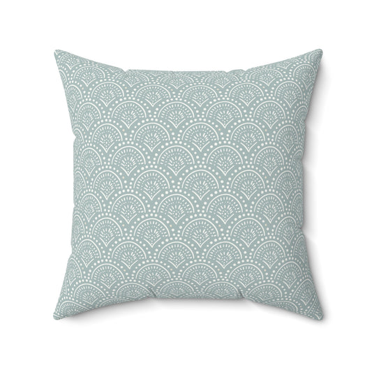 Boho Sage Pattern 9 - Faux Suede Square Pillow