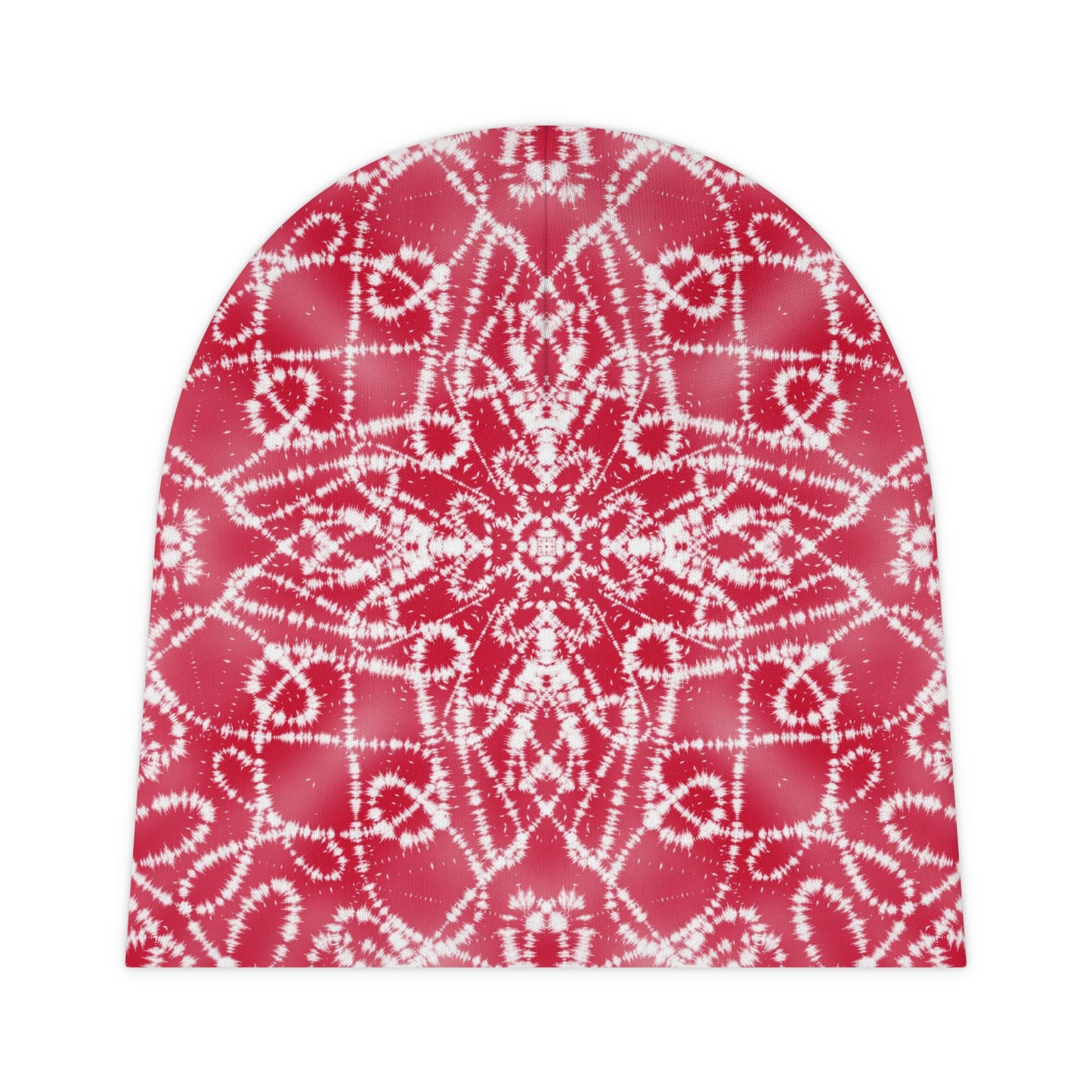 Red Batik 3 - Tie Dye - Boho - Super Cute - Baby Beanie