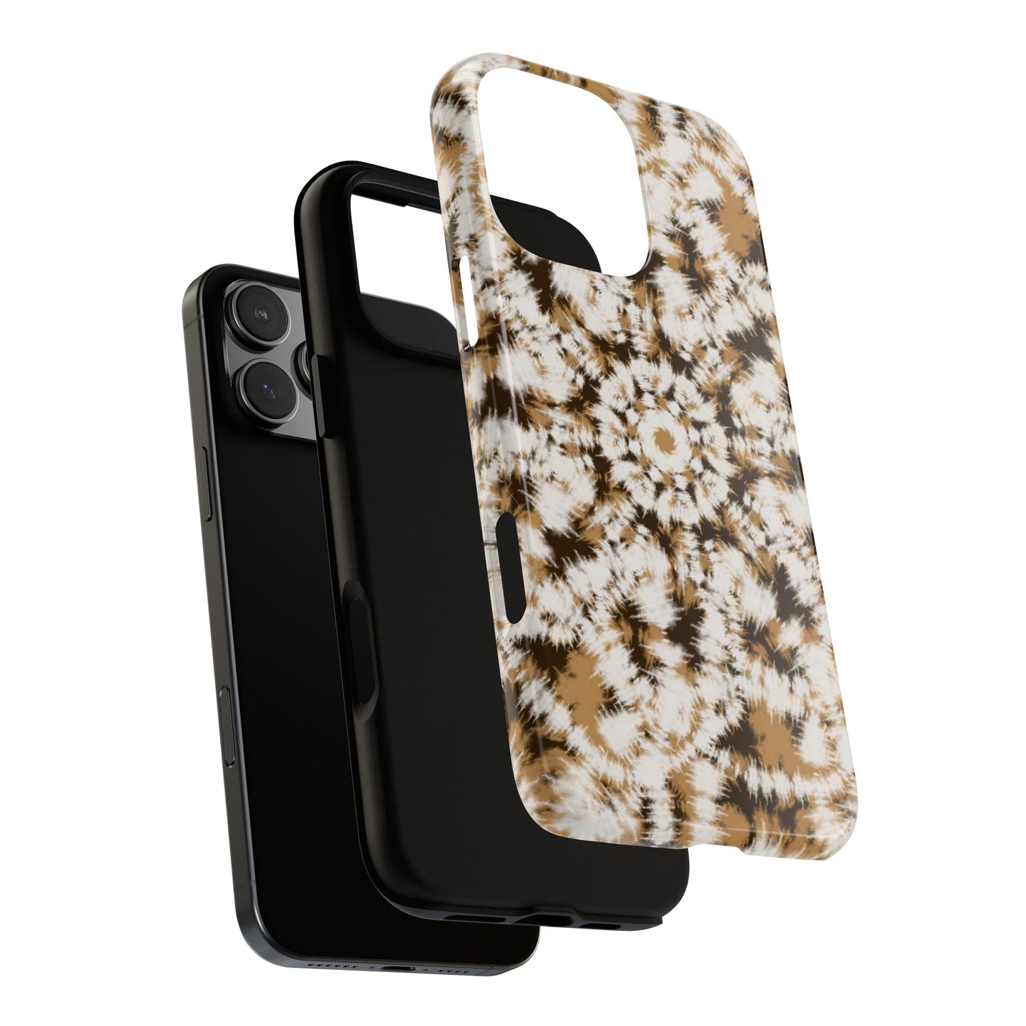 iPhone 16 and iPhone 15 Series - Tan and Brown Batik - Tough Phone Cases