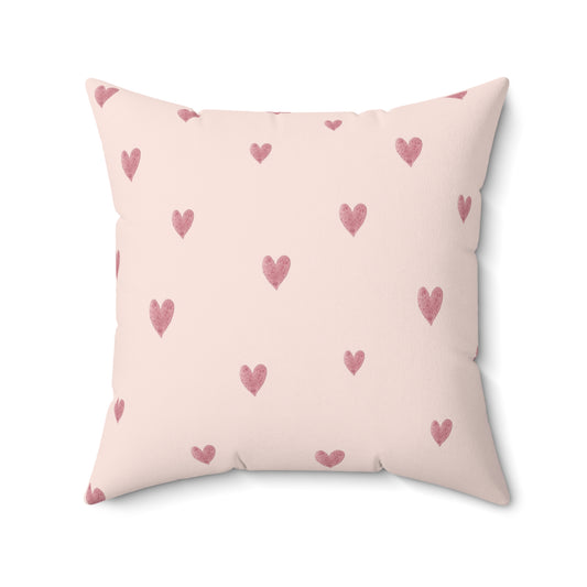 Pink Boho Rainbow Pattern 6 - Faux Suede Square Pillow