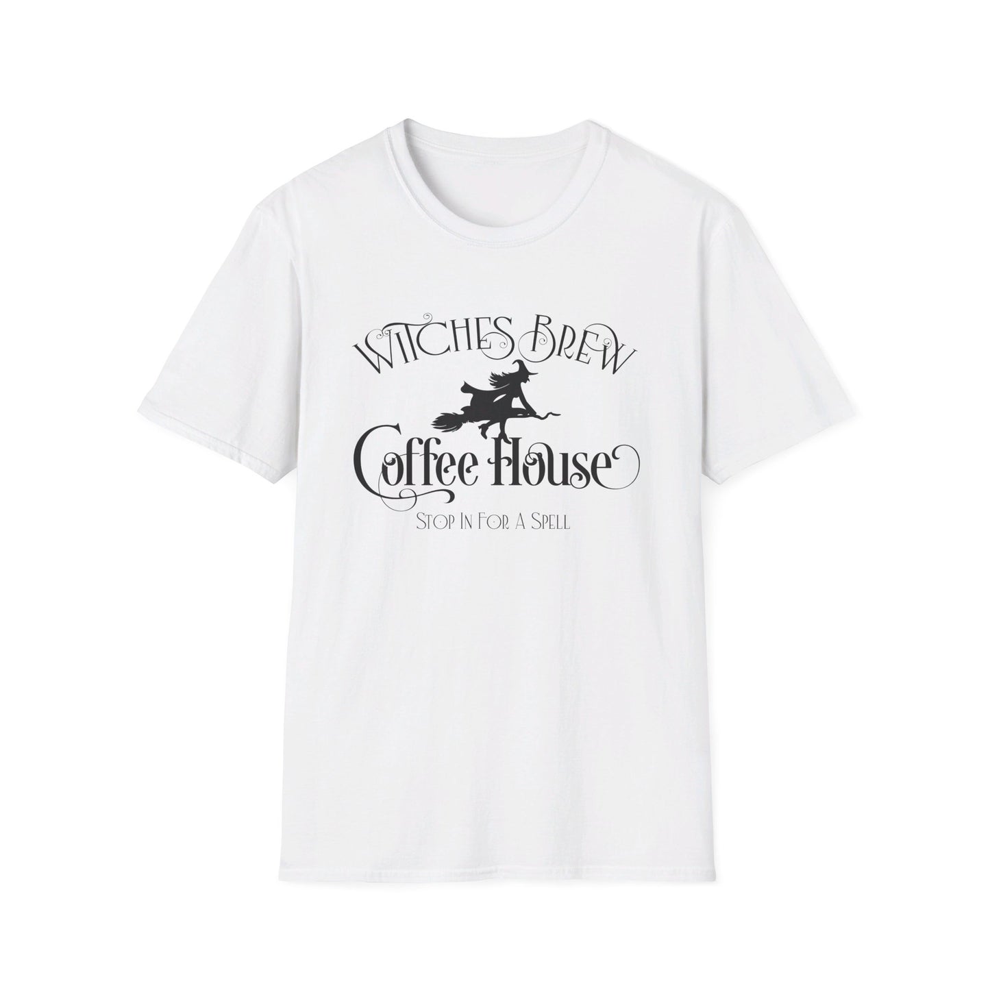 Halloween - Witches Brew Coffee House - Stop in for a Spell - Trick or Treat - Mystical - Vintage - Unisex Softstyle T-Shirt