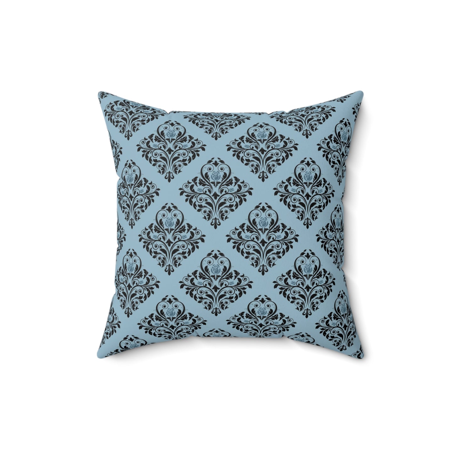 Blue and Gold Paris Pattern 9 - Faux Suede Square Pillow