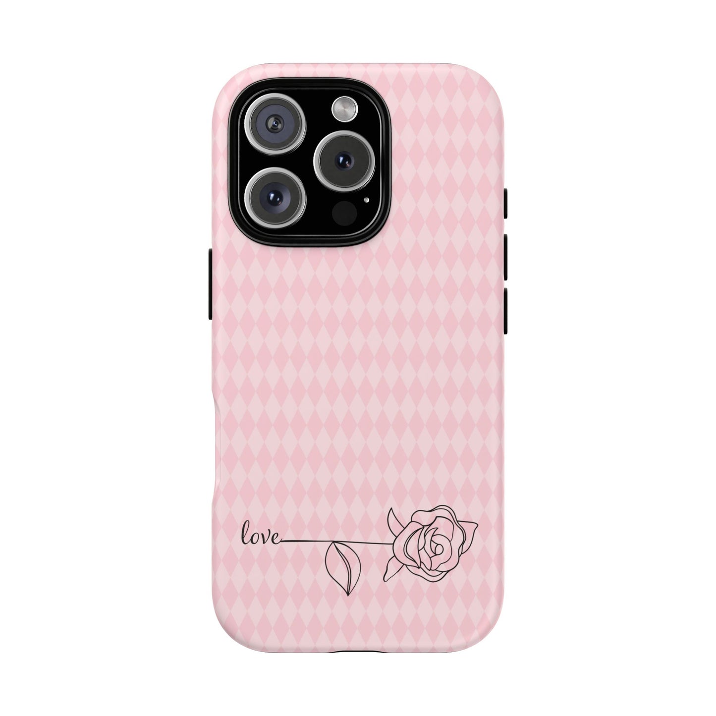 iPhone 16 and iPhone 15 Series - Pink Diamonds - Love - Flower - Tough Phone Cases