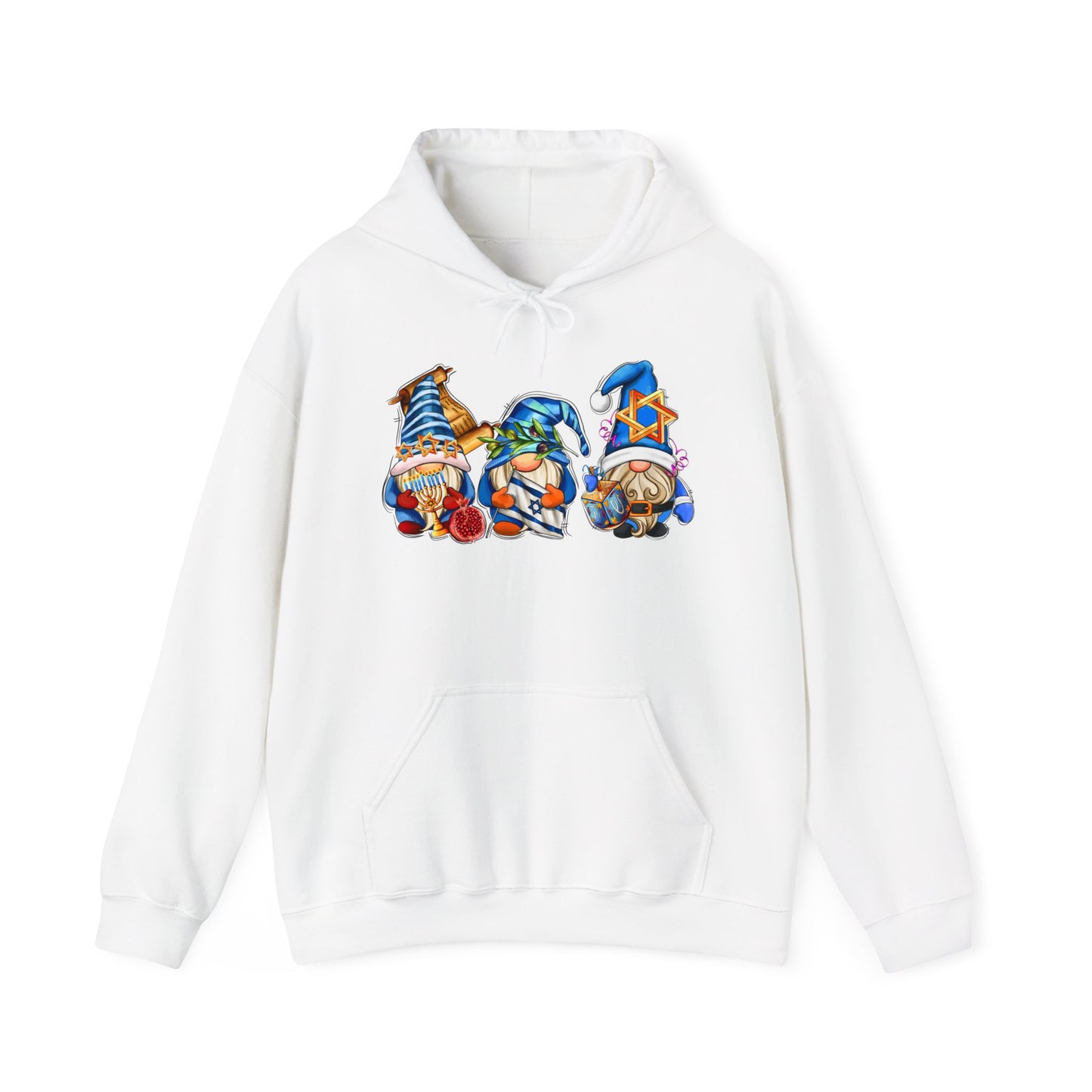 Hanukkah - Adorable Gnomes - Fun Hanukkah - Celebrate Hanukkah - Unisex Heavy Blend™ Hooded Sweatshirt