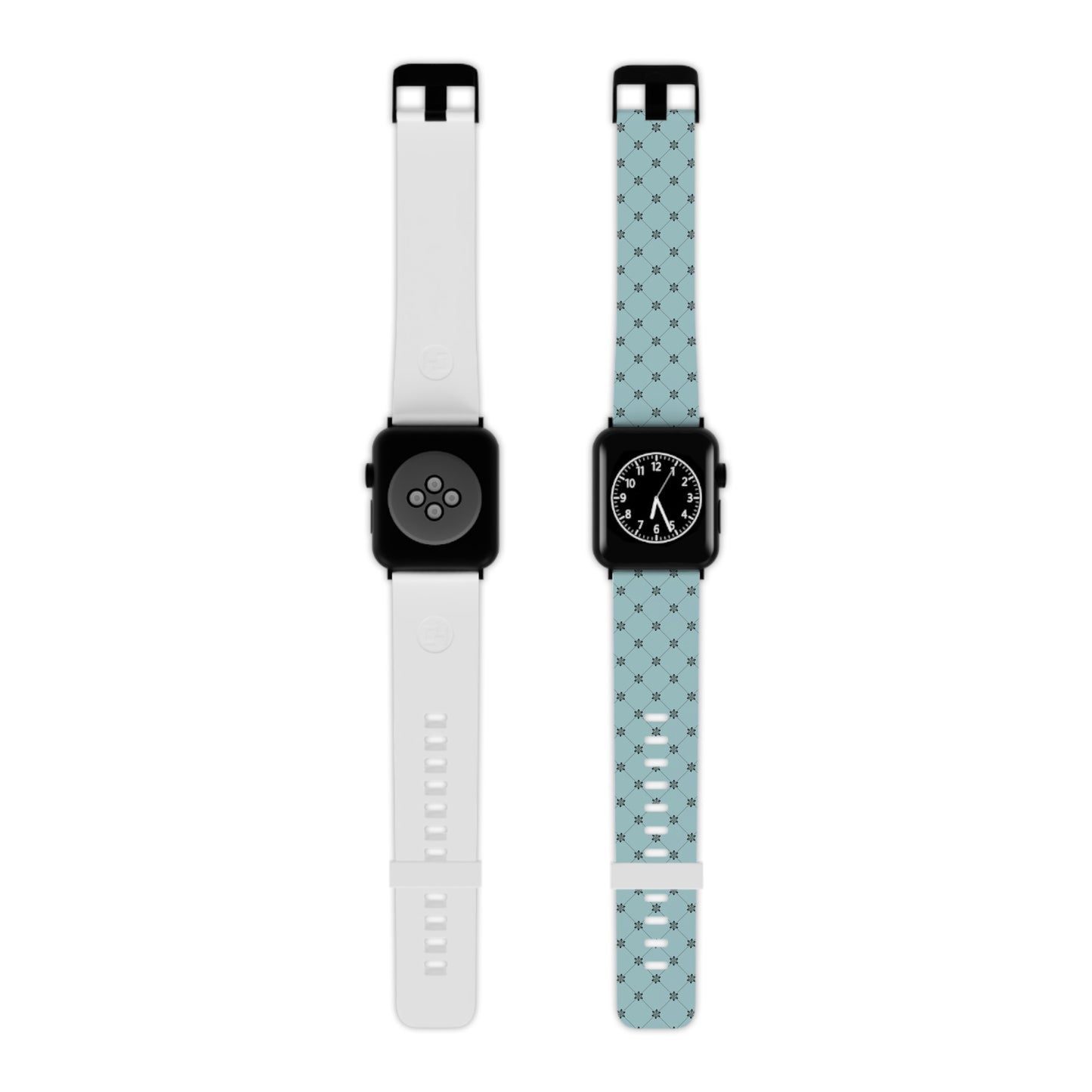 Teal with Black Flower - Watch Band for Apple Watch