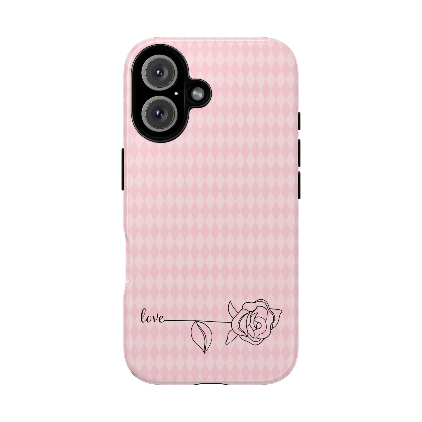 iPhone 16 and iPhone 15 Series - Pink Diamonds - Love - Flower - Tough Phone Cases