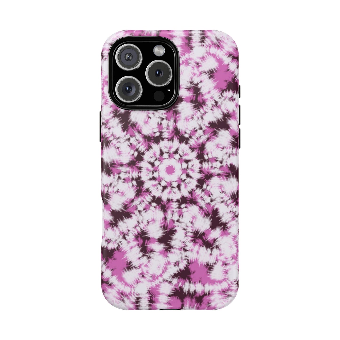 iPhone 16 and iPhone 15 Series - Purple and White Batik - Tough Phone Cases