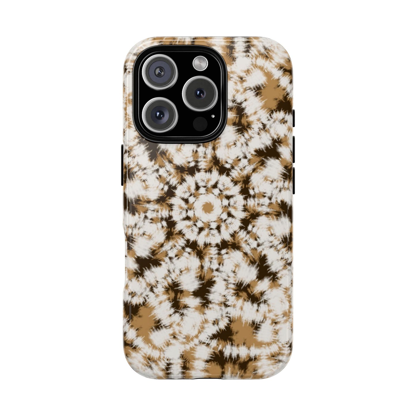 iPhone 16 and iPhone 15 Series - Tan and Brown Batik - Tough Phone Cases