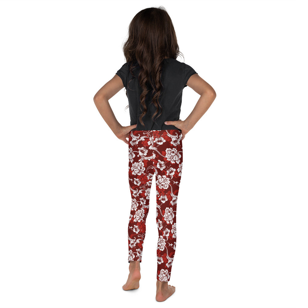 Red and White Baroque - Kid's Leggings