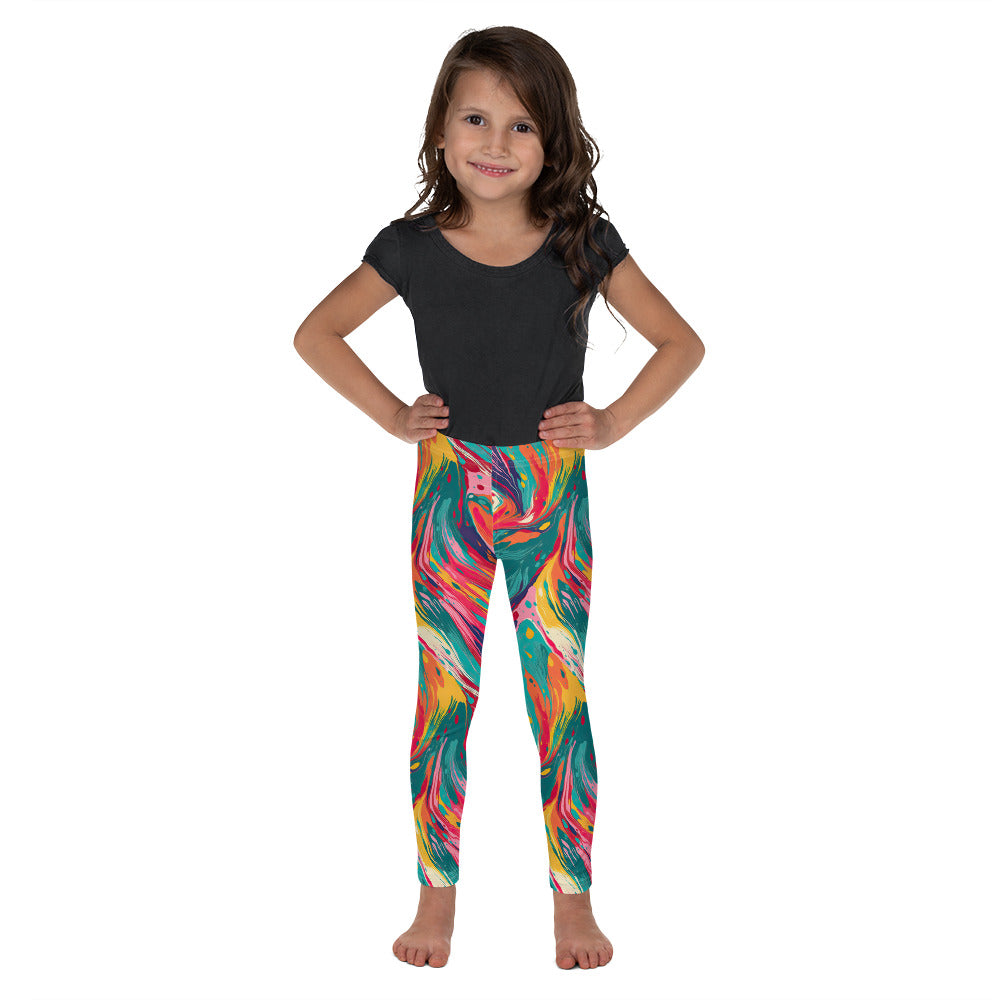 Multicolor Acrylic Paint - Kid's Leggings