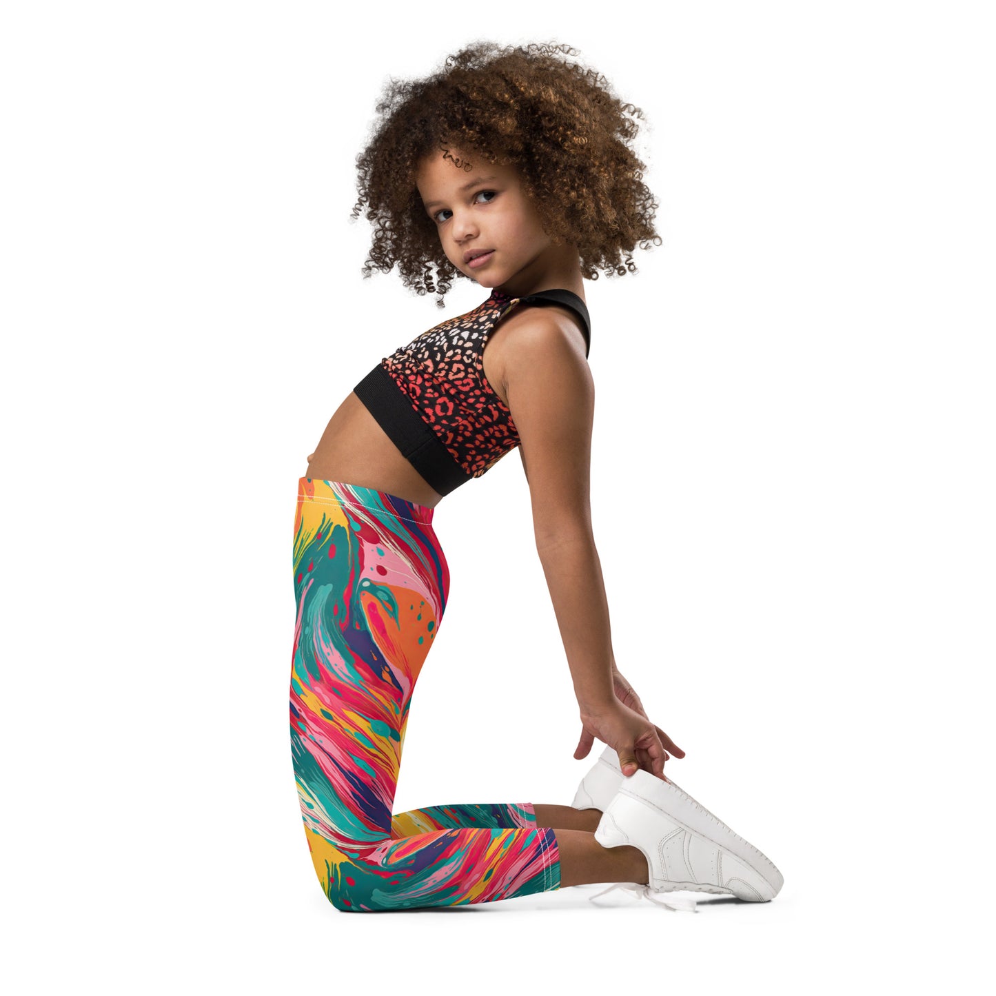 Multicolor Acrylic Paint - Kid's Leggings