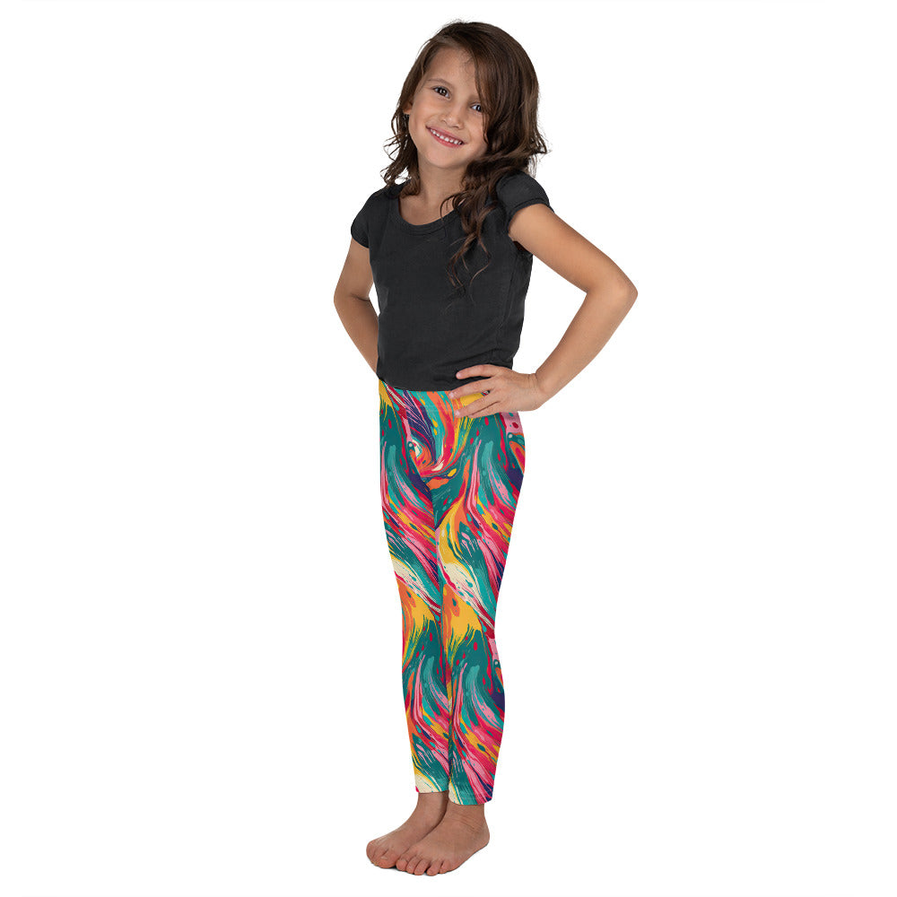 Multicolor Acrylic Paint - Kid's Leggings