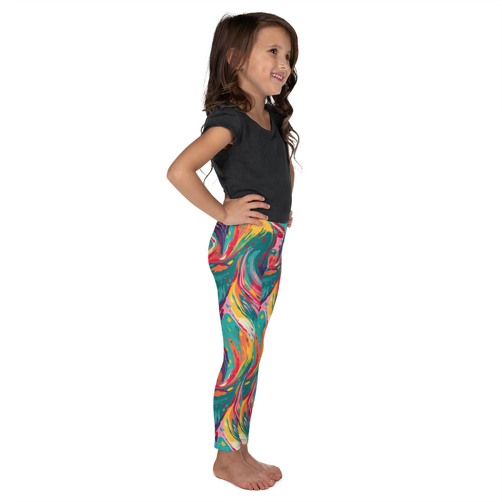 Multicolor Acrylic Paint - Kid's Leggings