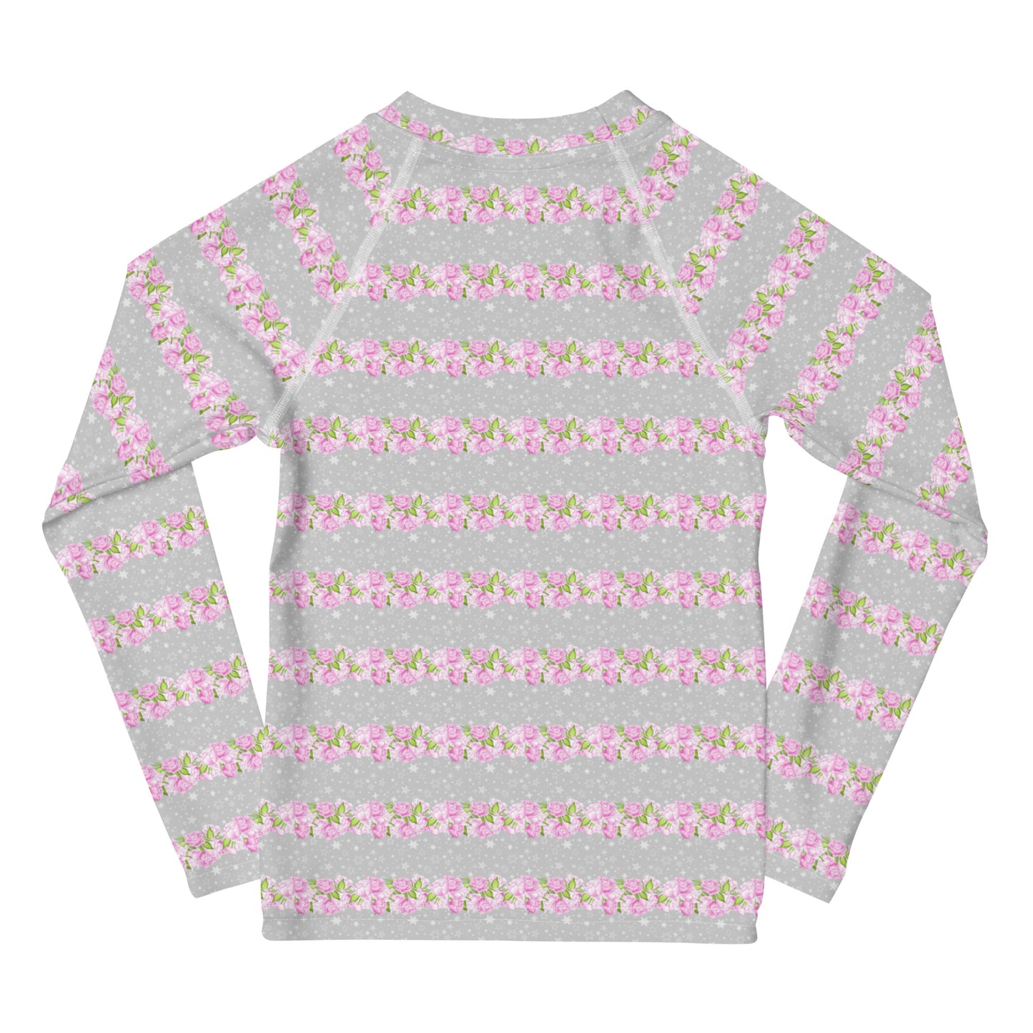 Rows of Pink Roses - Kids Rash Guard