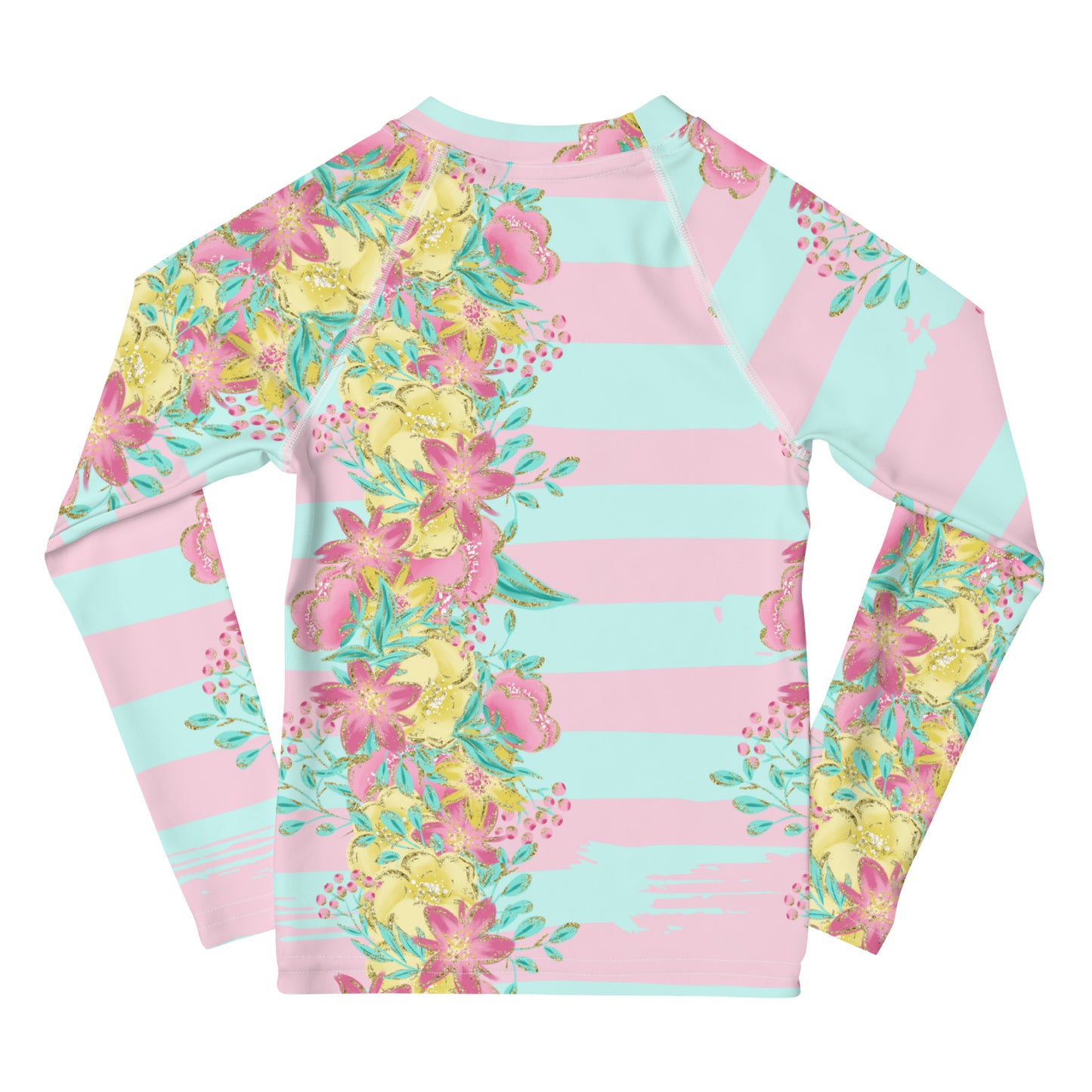 Flowers and Stripes - Kids Rash Guard