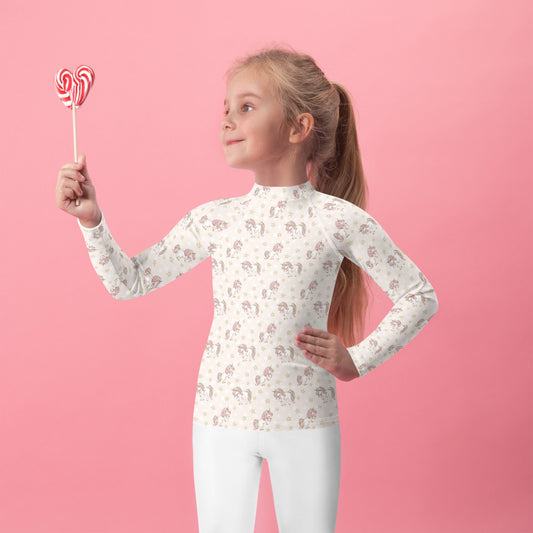 Pink Unicorn Pattern - Kids Rash Guard