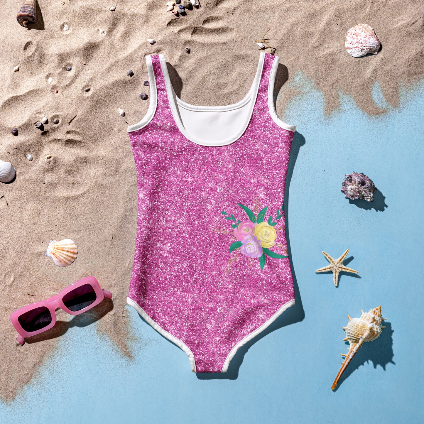 Cute Dragon - Pink - Kids Swimsuit