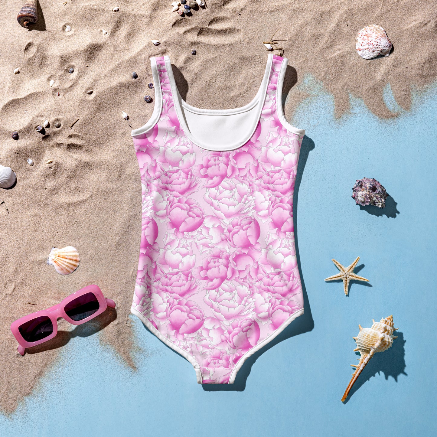 Pretty Pink Roses - Kids Swimsuit