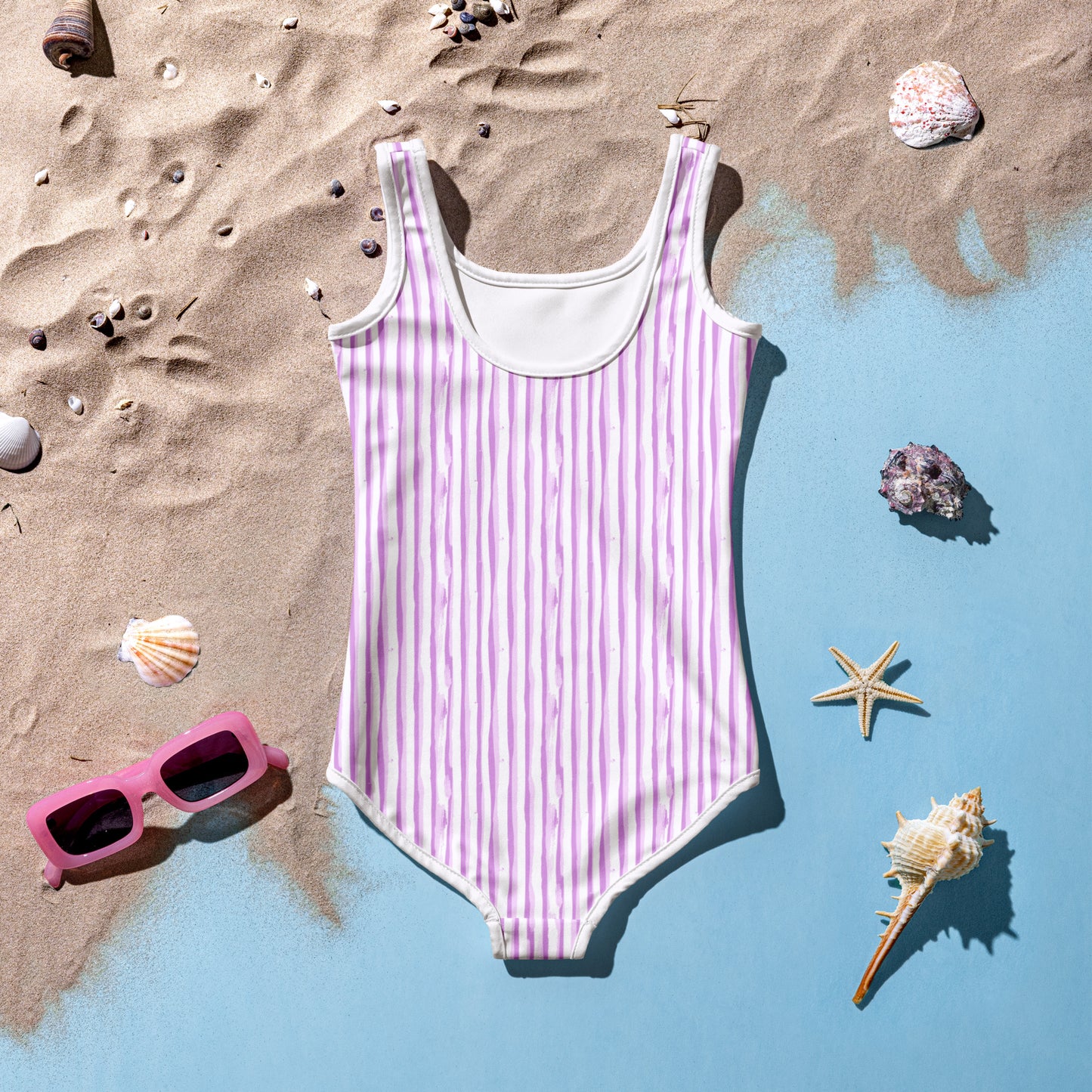 Purple Stripes - Kids Swimsuit