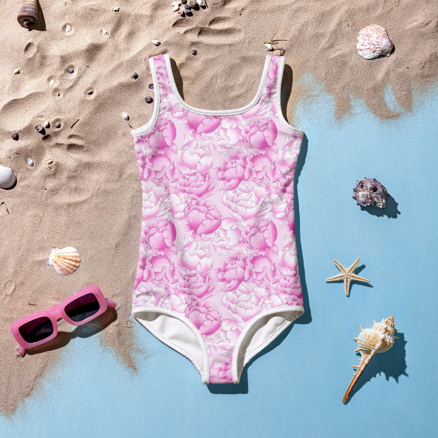 Pretty Pink Roses - Kids Swimsuit