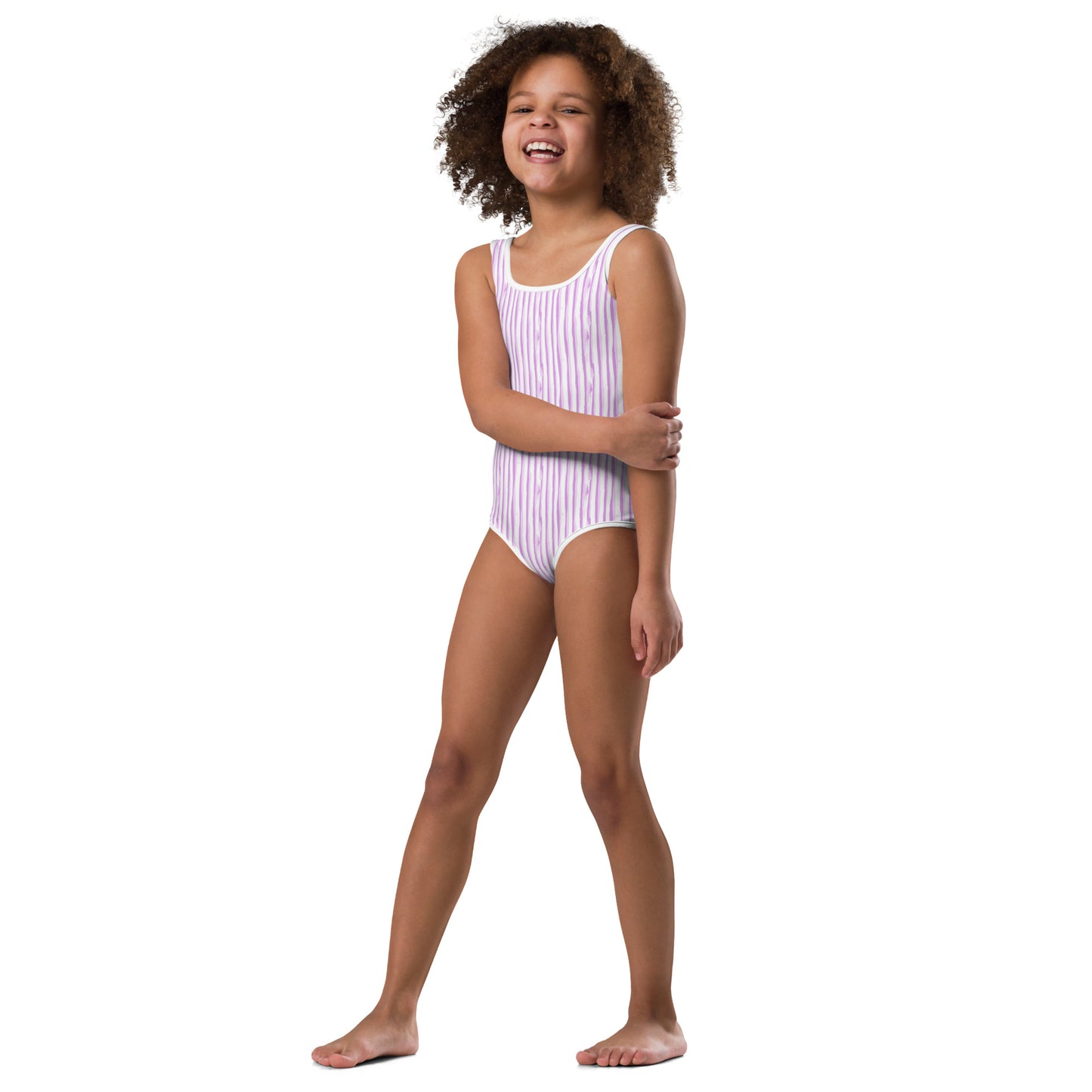 Purple Stripes - Kids Swimsuit