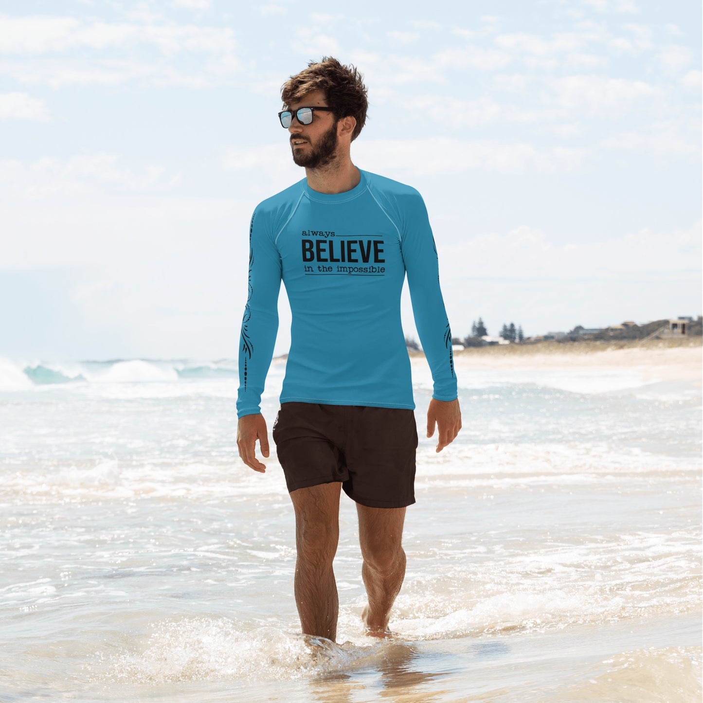 Always Believe in the Impossible - Blue - Men's Rash Guard