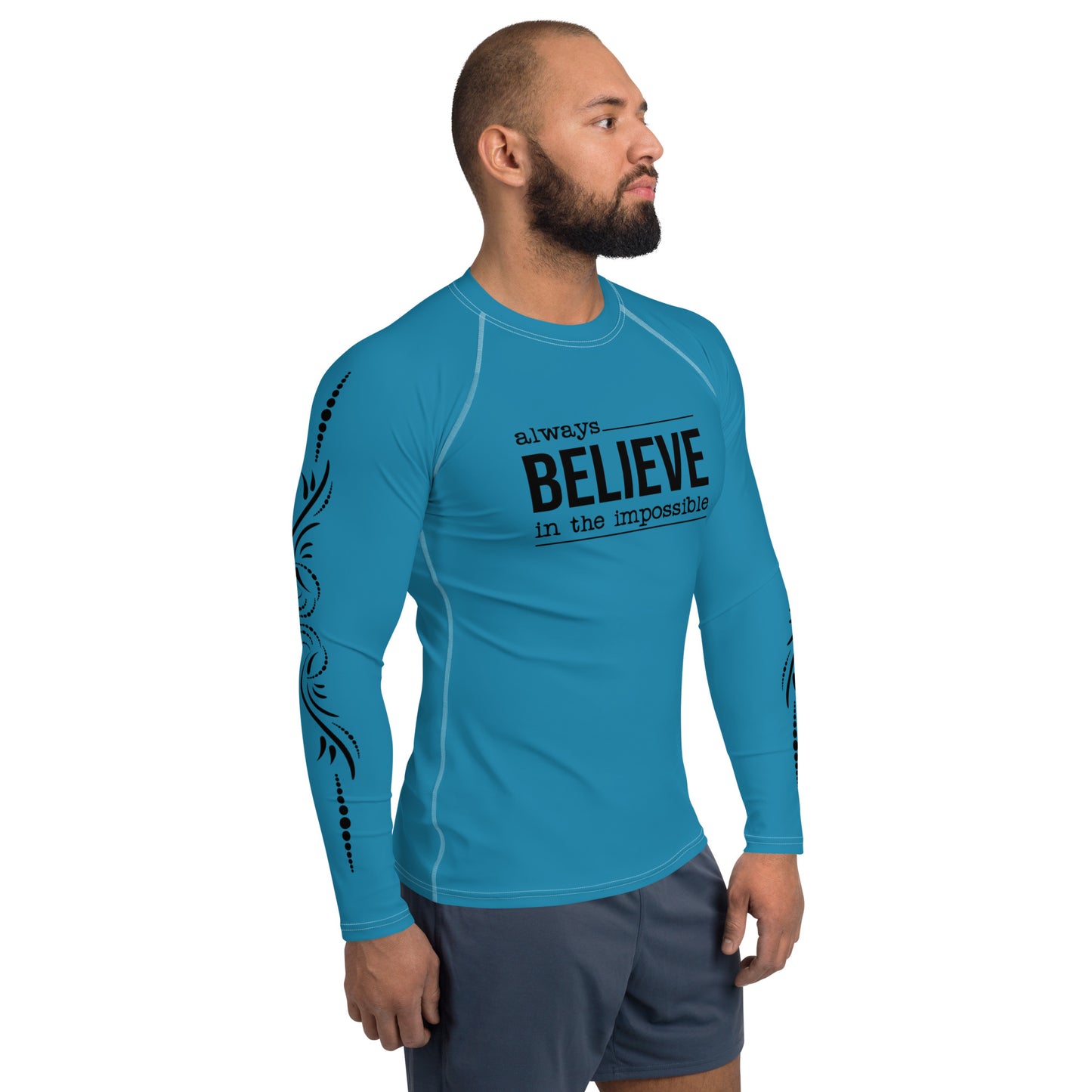 Always Believe in the Impossible - Blue - Men's Rash Guard