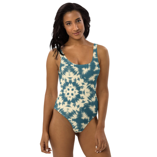 Batik Teal - One-Piece Women Swimsuit