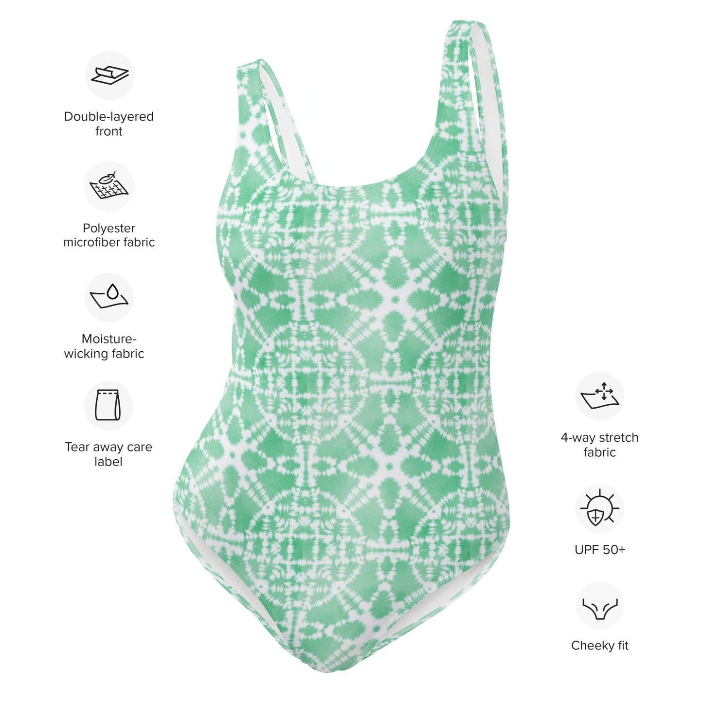 Green Batik - One-Piece Women Swimsuit