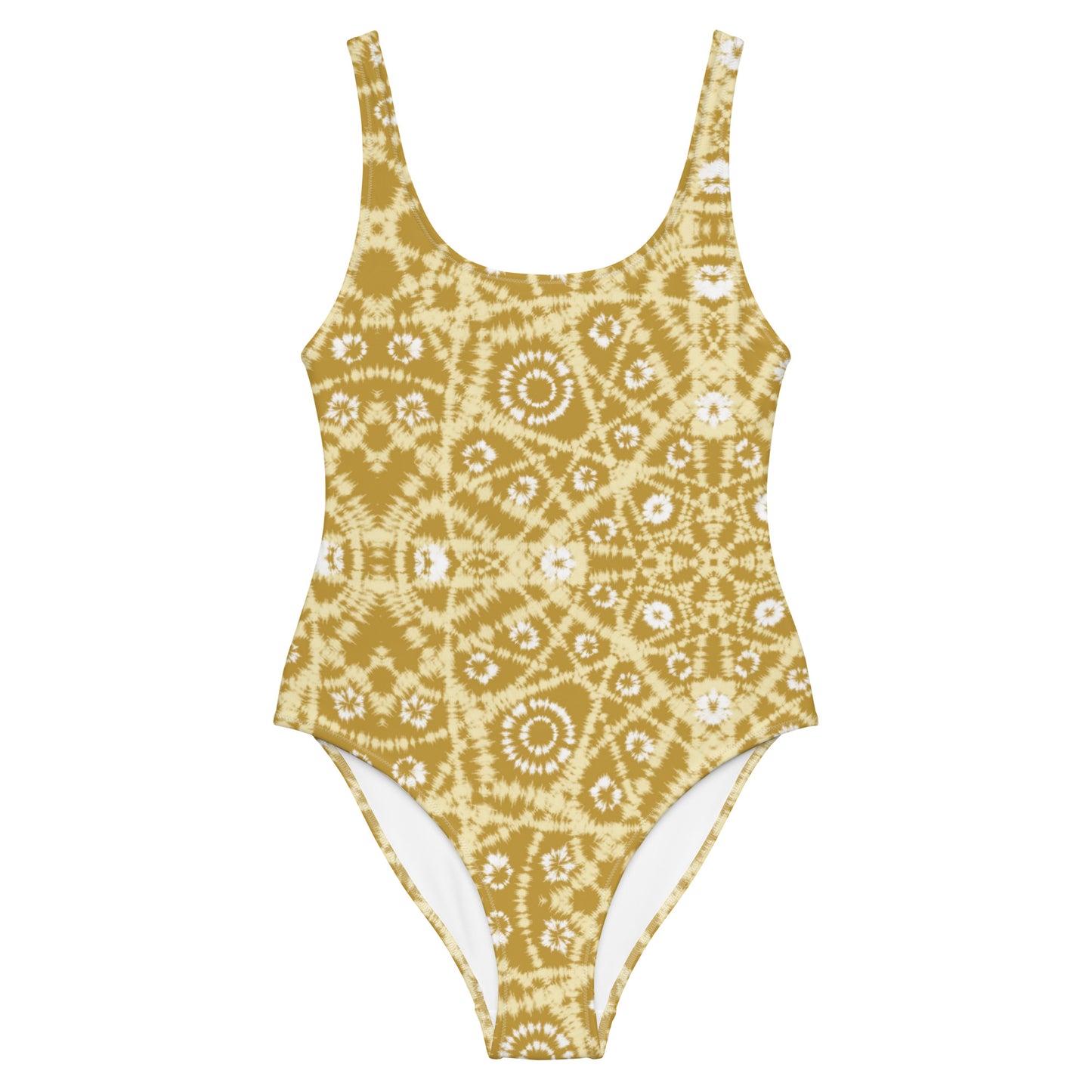 Dark Yellow Boho Batik - One-Piece Women Swimsuit