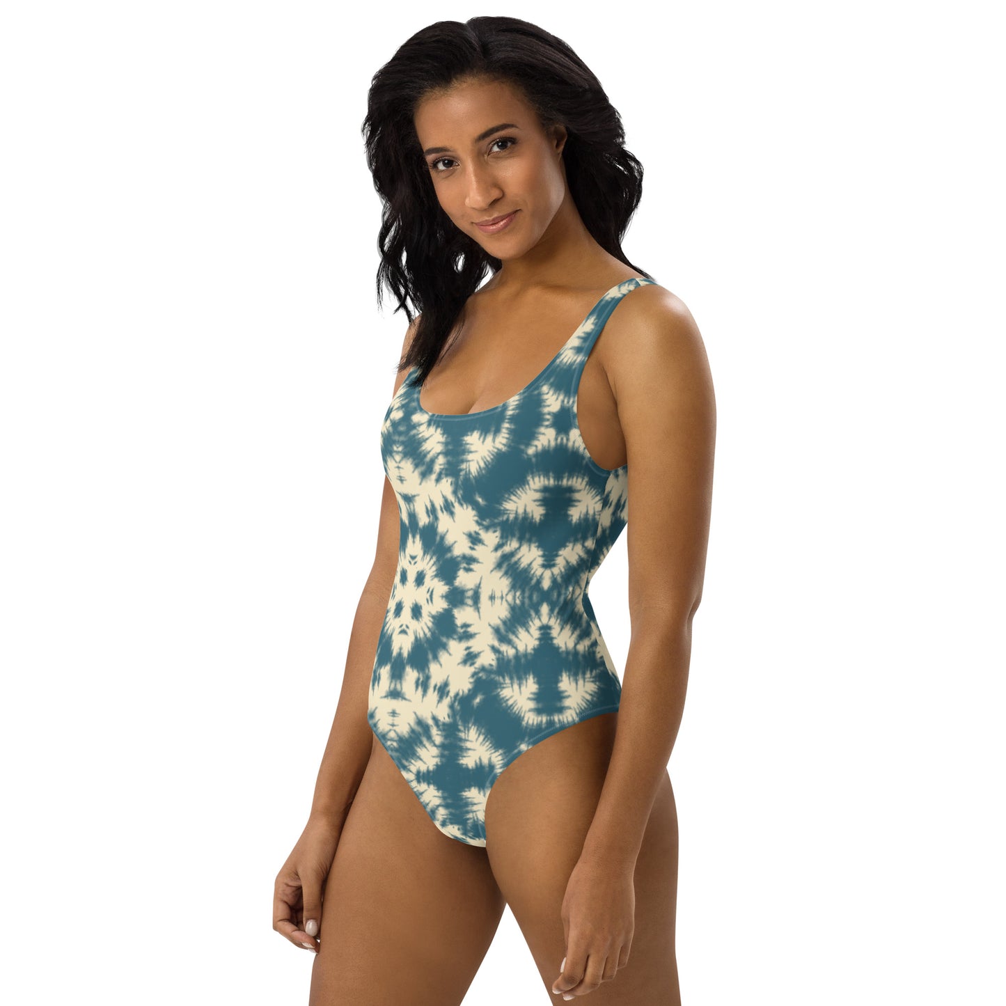 Batik Teal - One-Piece Women Swimsuit