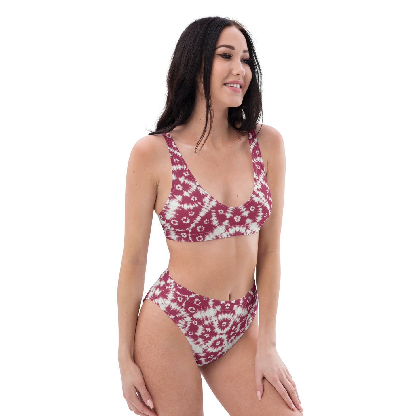 Batik - Red - Recycled high-waisted bikini