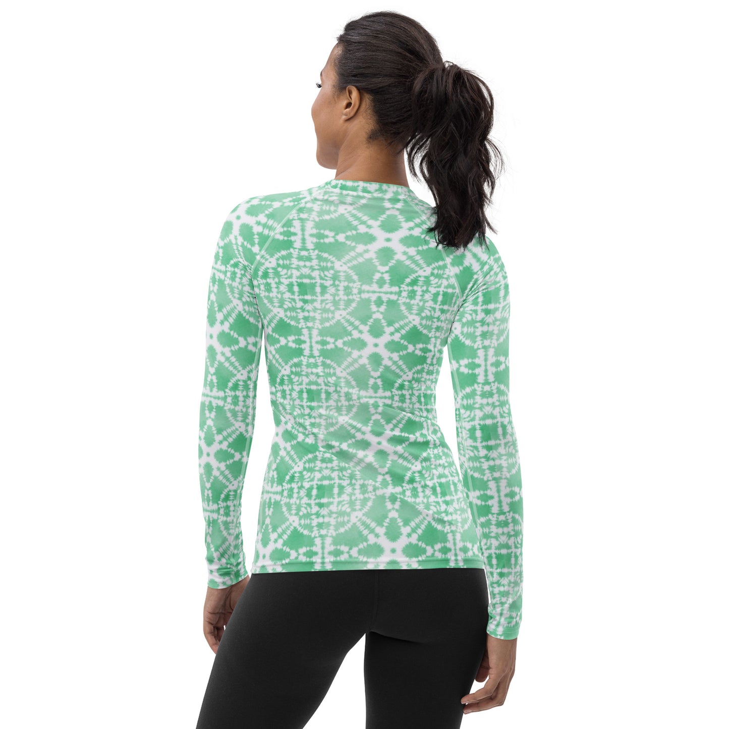 Green Batik - Women's Rash Guard