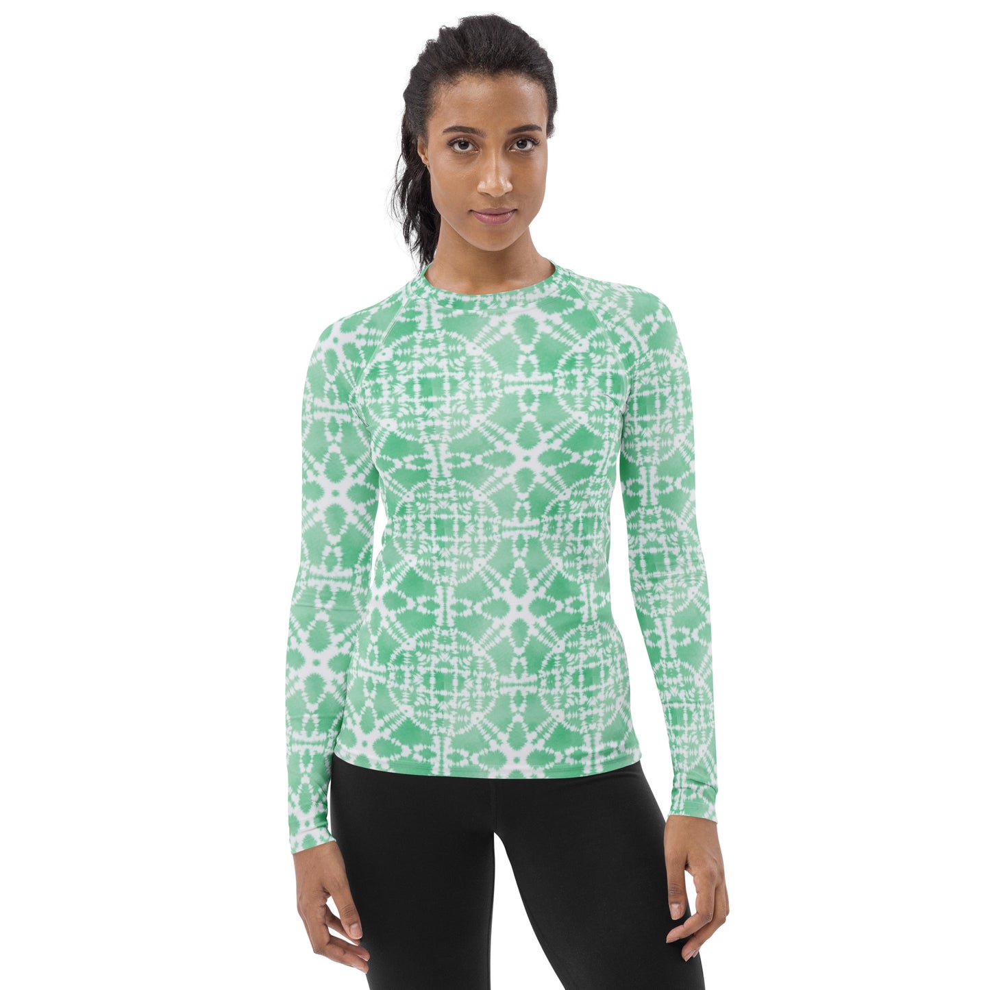 Green Batik - Women's Rash Guard